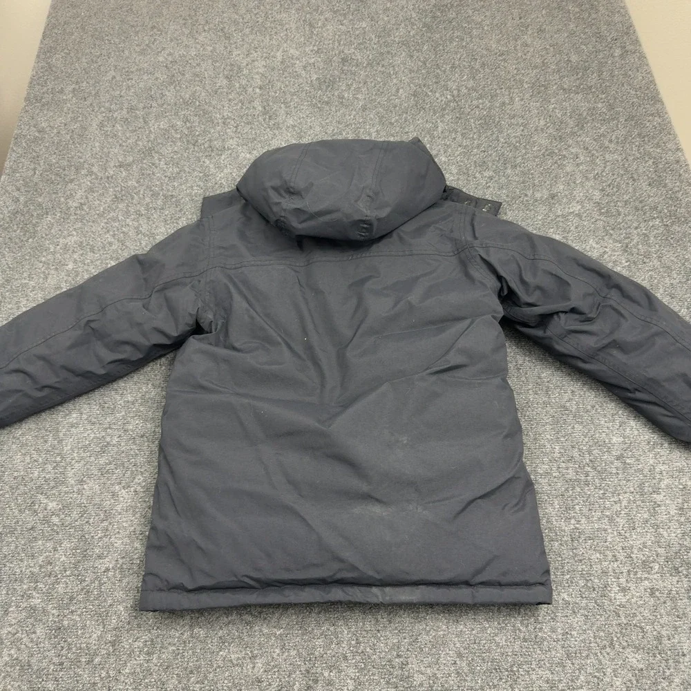 Marmot Jacket Kids L Black Nylon Down Hooded Puffer Pockets Gorpcore